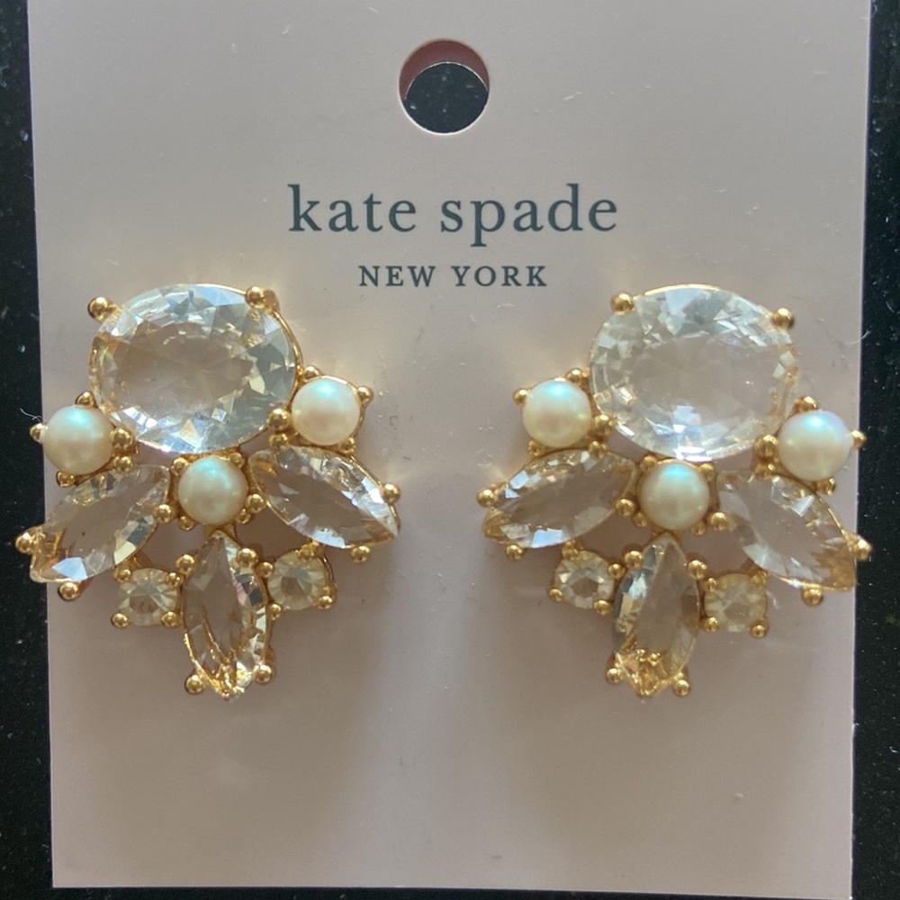 Kate Spade New York NWT Chantilly Gem gold stud earrings